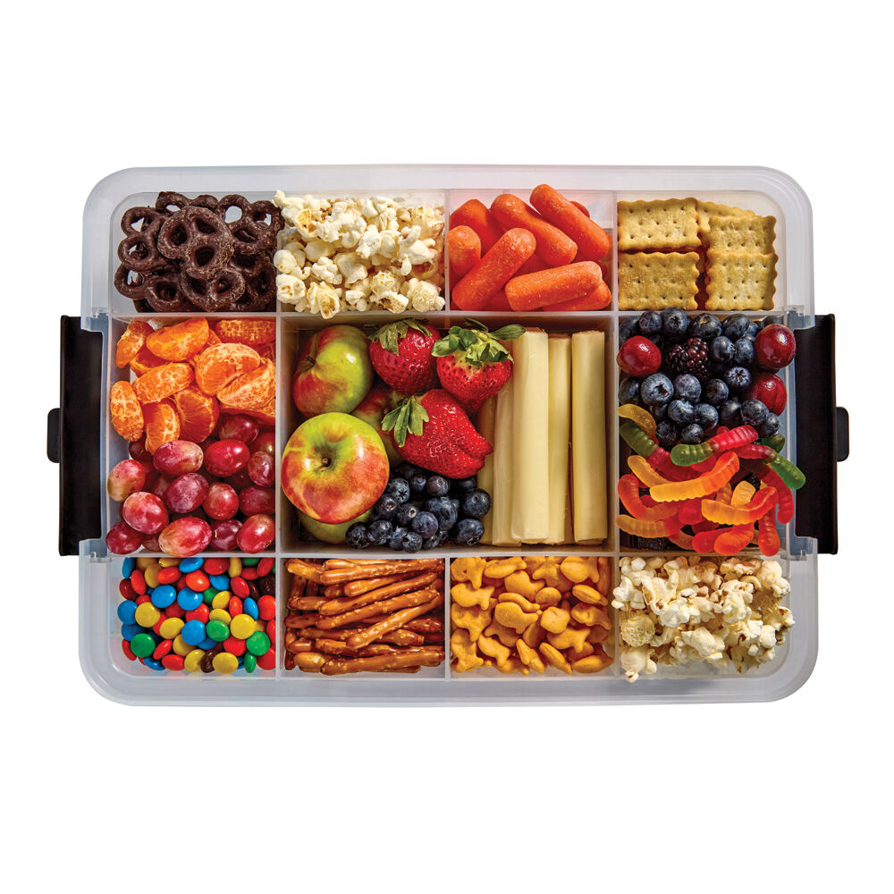 Farberware Brown/Clear SnackleBox Bamboo Storage Board and Box, 30x40.5cm — image 5