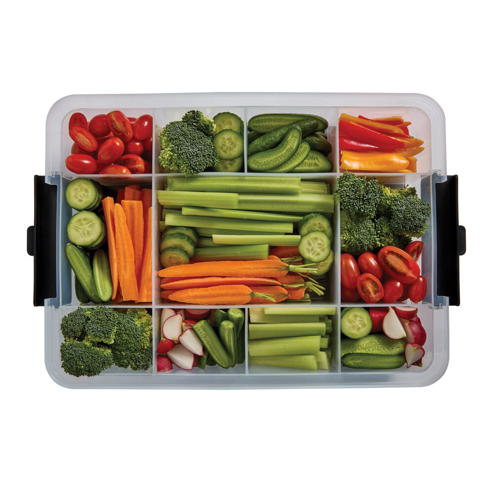 Farberware Brown/Clear SnackleBox Bamboo Storage Board and Box, 30x40.5cm — image 6