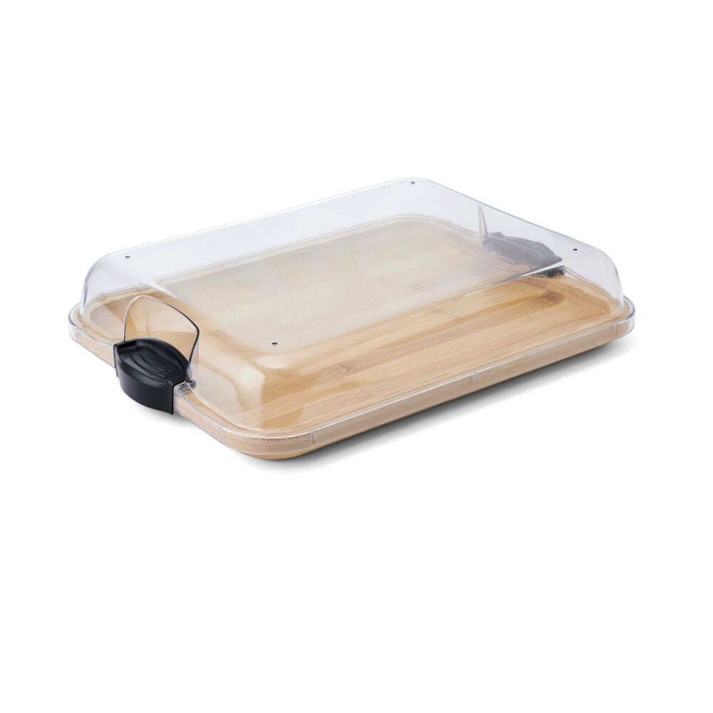 Farberware Brown/Clear Build-a-Board Bamboo Rectangular Board, 28x35.5cm