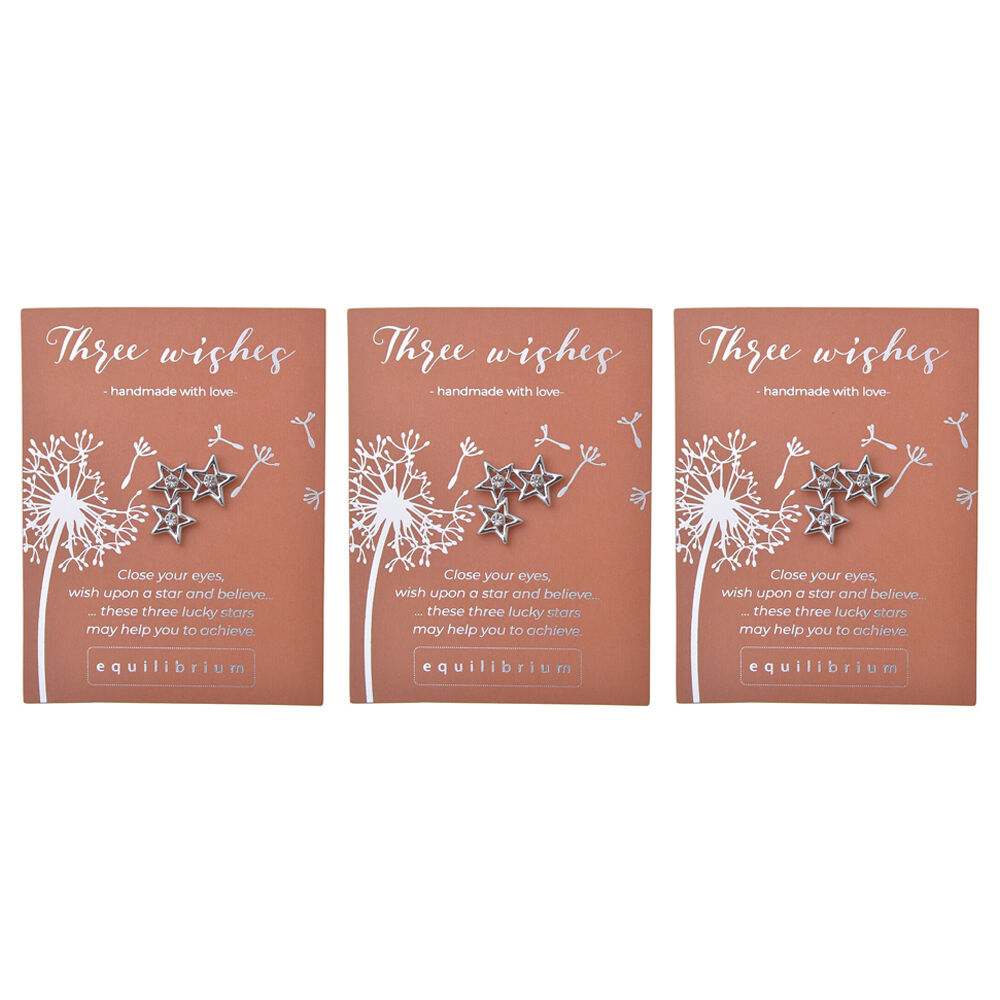 Gibson Gifts Equilibrium Silver Pin/Brooch 3-Wishes Women/Girls Accessory (3 Pack)