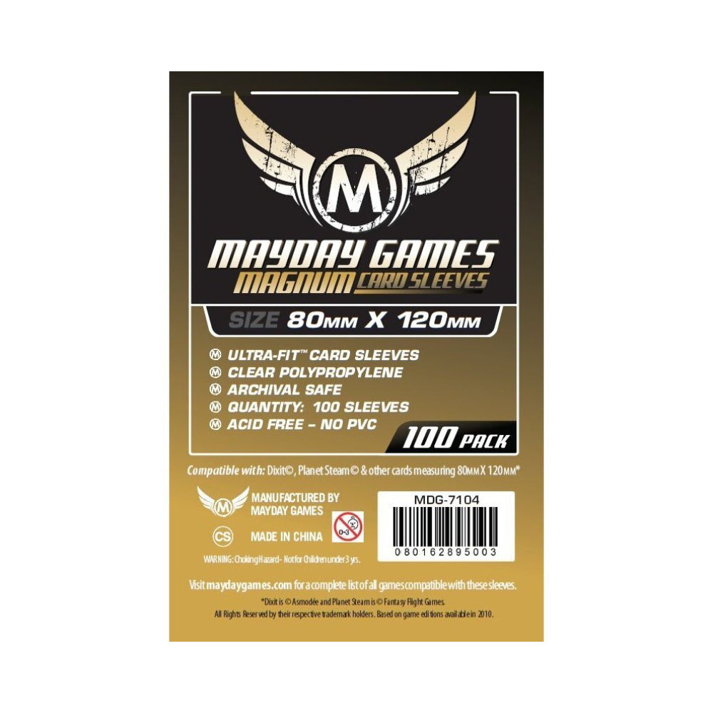 53816-100pc-mayday-80x120mm-magnum-gold-sleeve-case-protector
