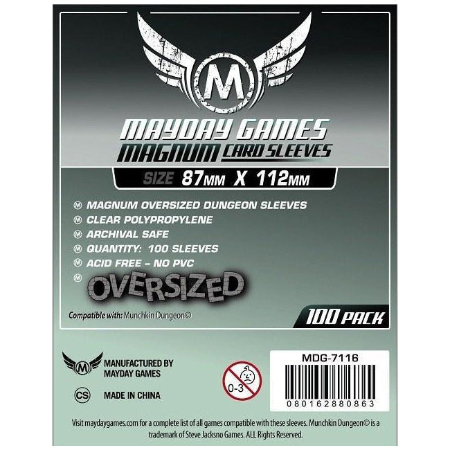 53835-100pc-mayday-87x112mm-magnum-oversized-dungeon-card-sleeves-case-protector