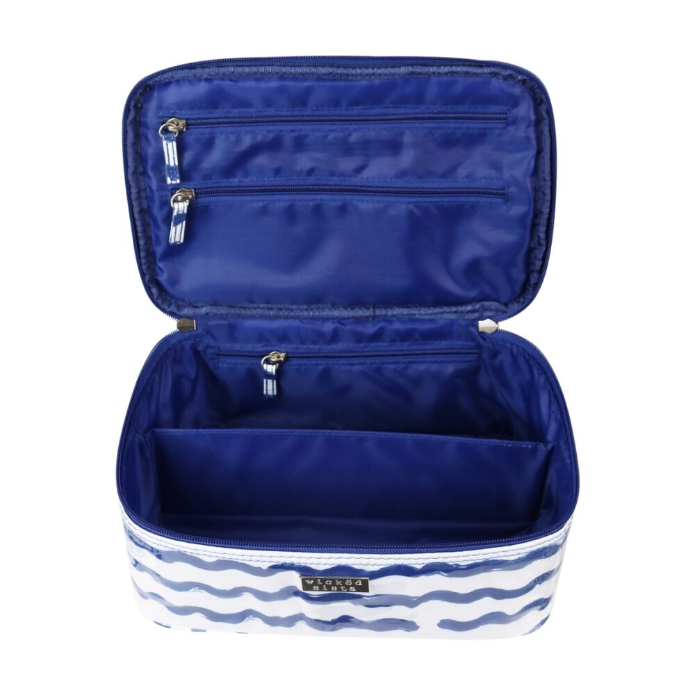 Wicked Sista Wavy Stripe Beauty Case Waterproof Makeup Bag — image 2