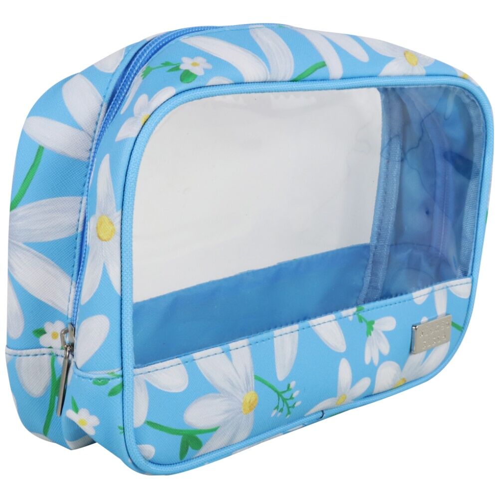 Wicked Sista Clear Cos Bag Makeup Organiser Cosmetic - Daisy Blue — image 2