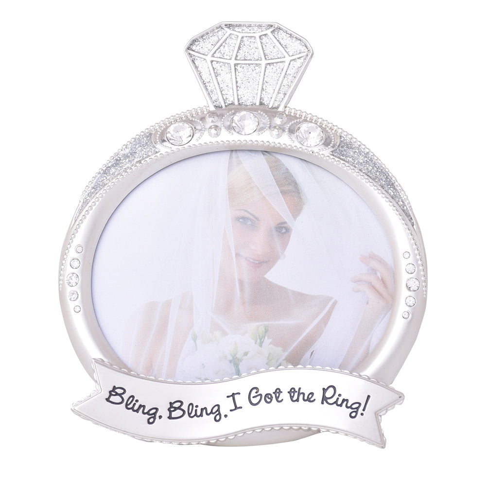 Gibson Gifts Bling Ring Picture Frame Photo Holder Home Display Decor 4x4" (2 Pack) — image 2