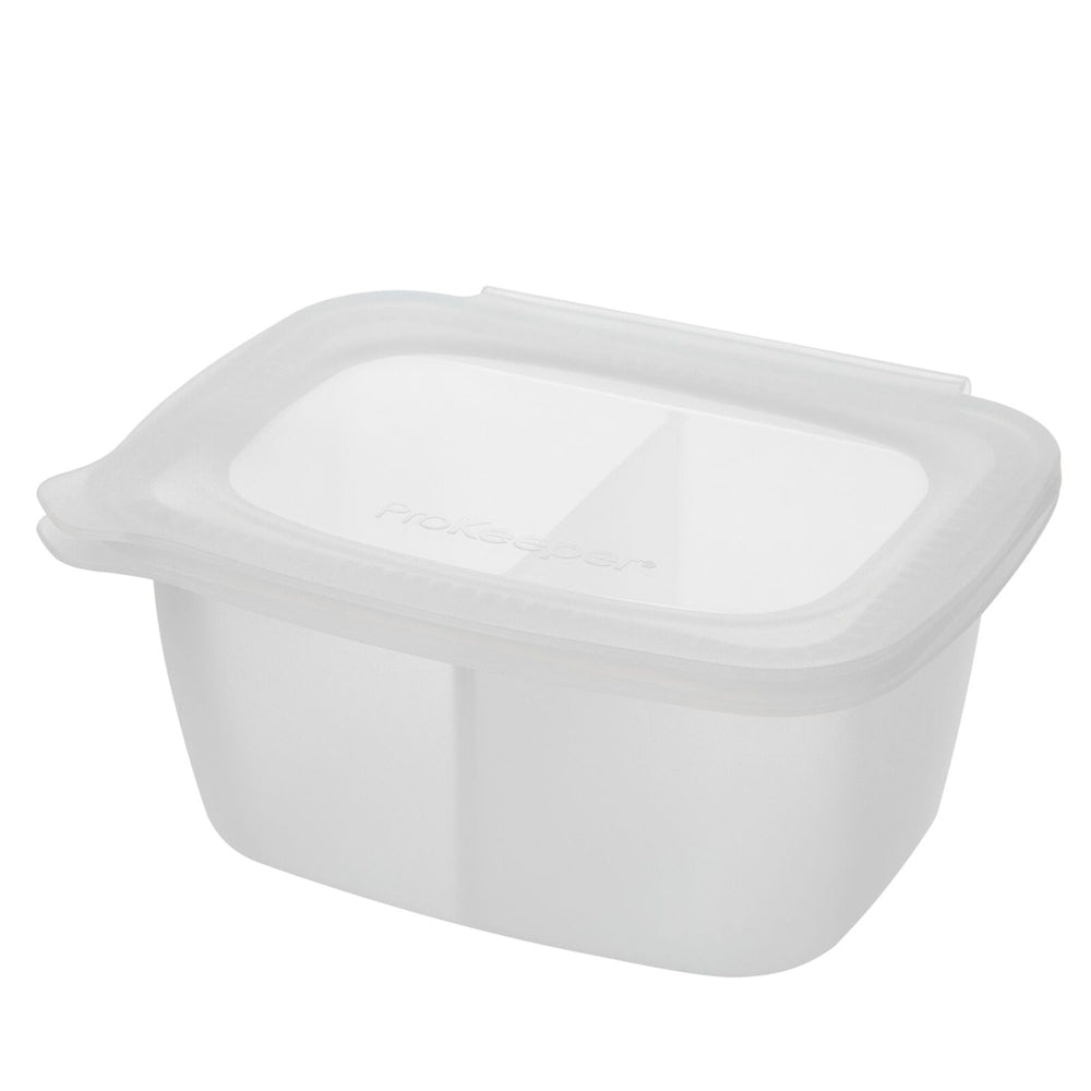 Progressive Softbox Silicone 4-Cup/940ml Divided Container Rectangle Clear (2 Pack) — image 2