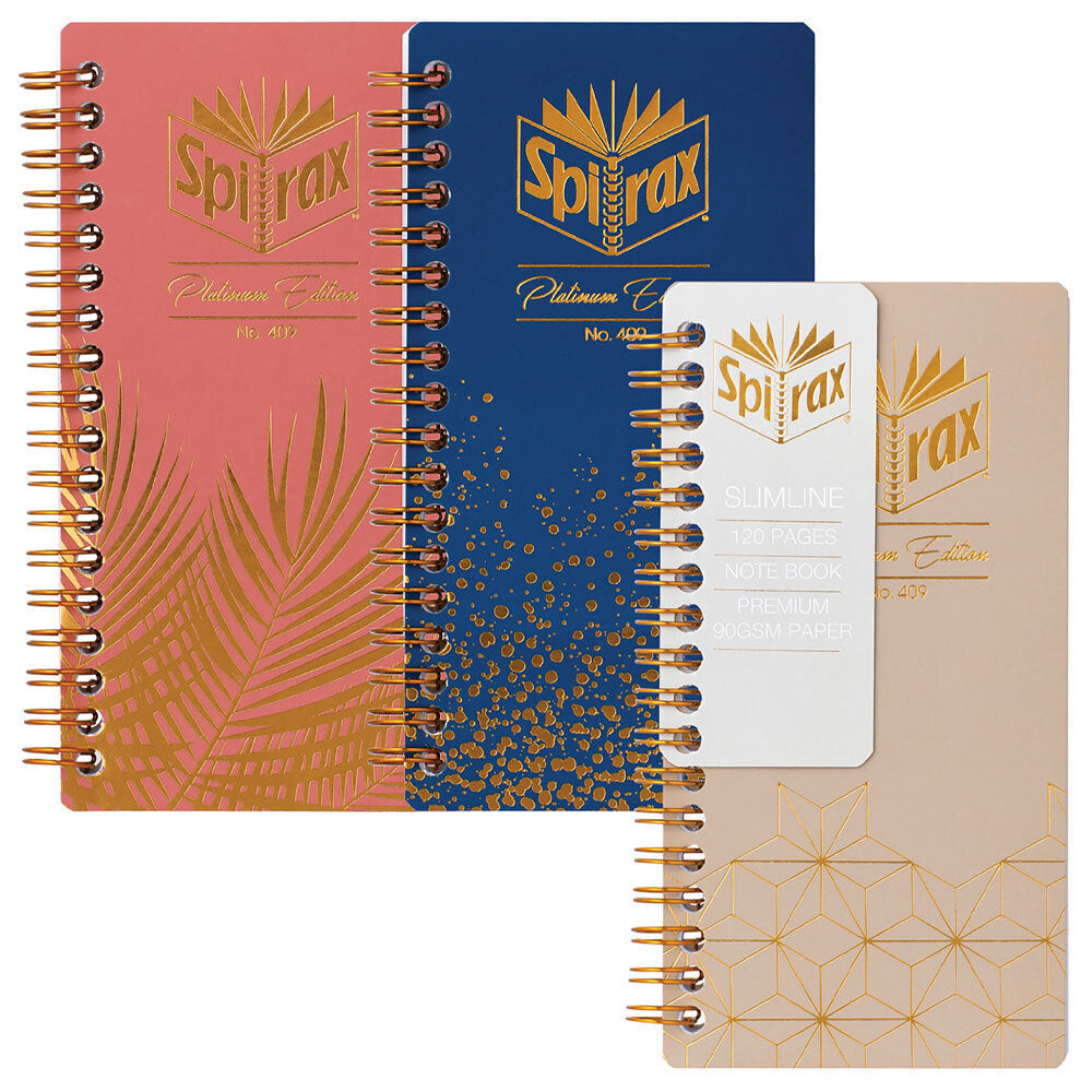 Spirax Platinum Slimline Writing Notebook School Stationery 120-Pages Assort (12 Pack) — image 2
