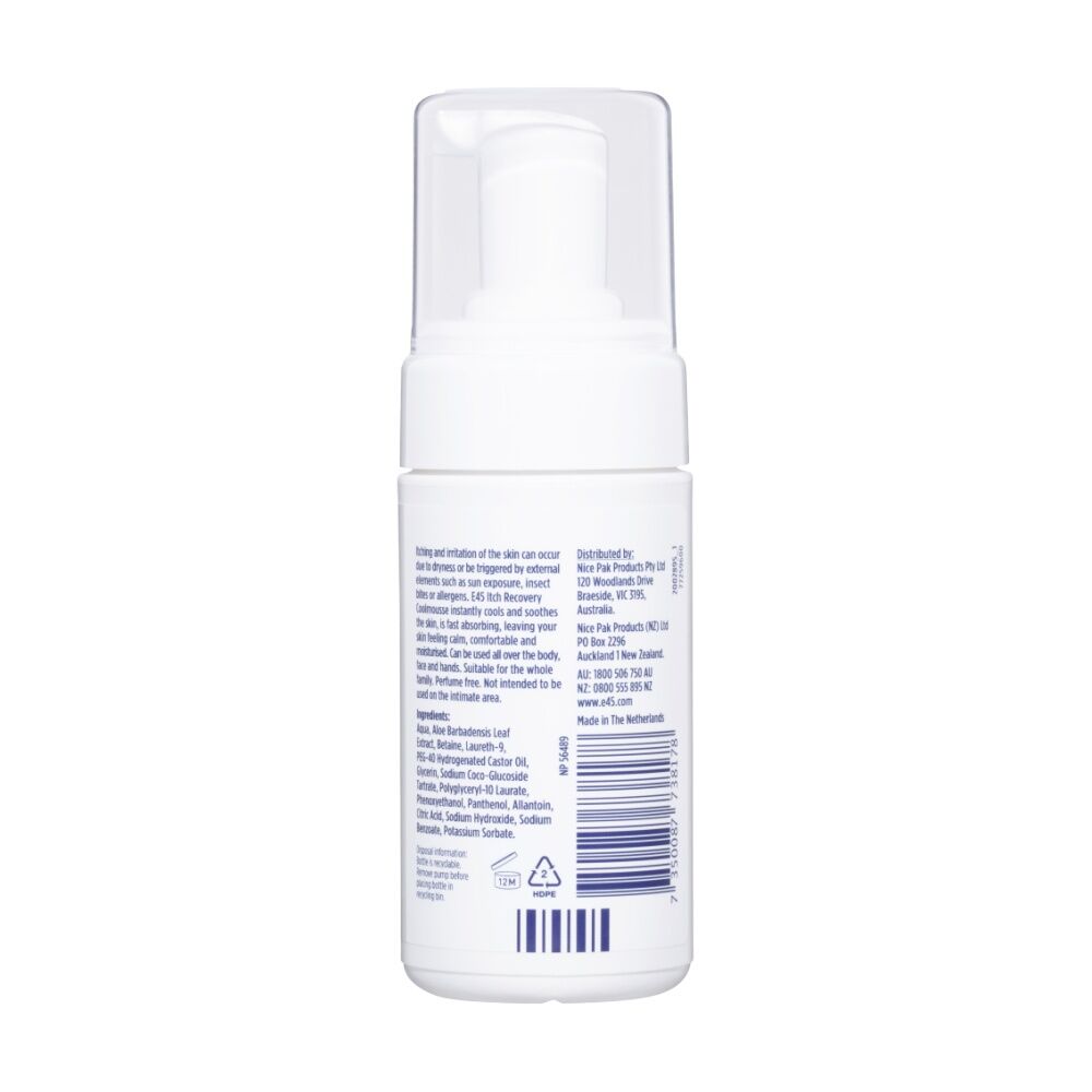 E45 100ml Itch Recovery Coolmousse Quick Cooling Relieve Dry/Irritated Skin — image 3