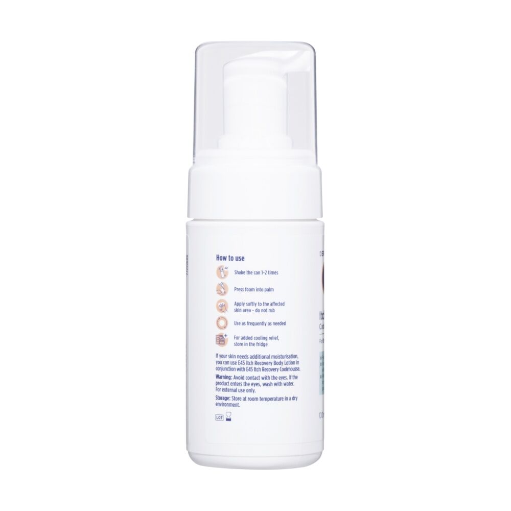 E45 100ml Itch Recovery Coolmousse Quick Cooling Relieve Dry/Irritated Skin — image 2