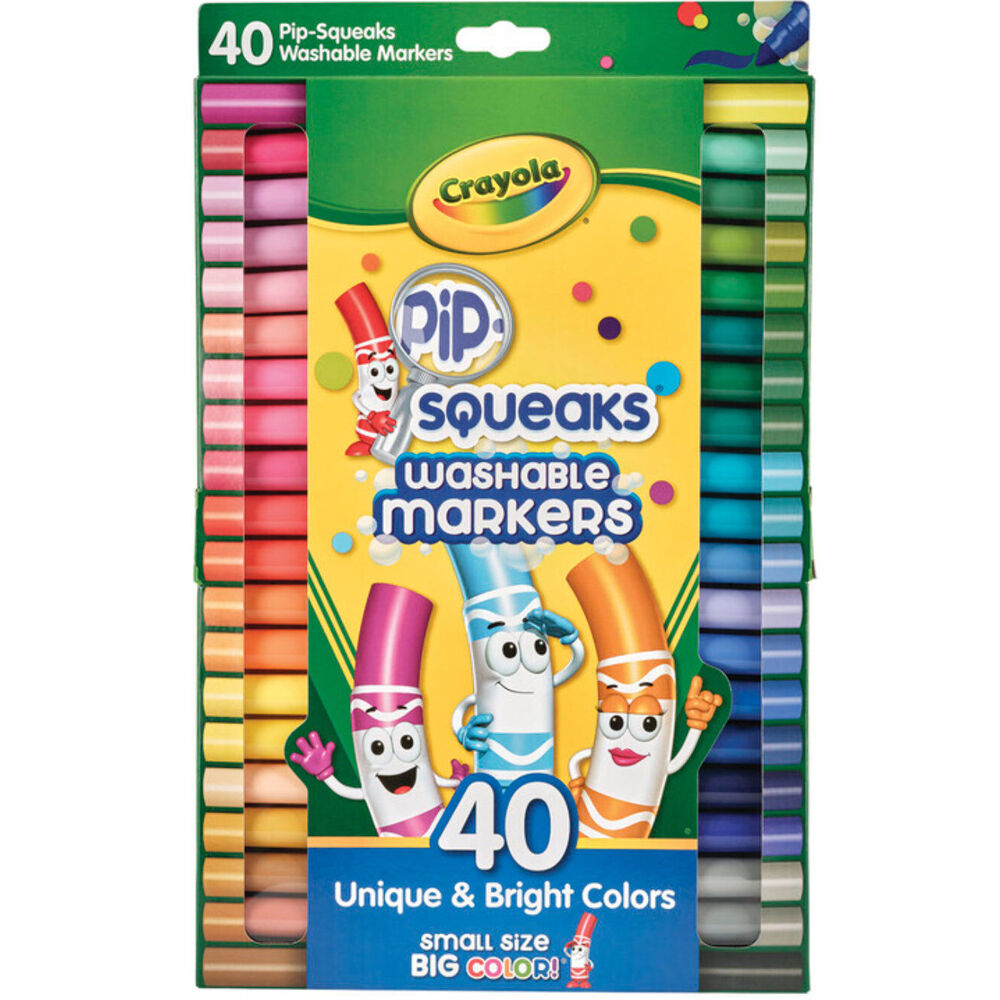 Crayola 40pc Crayola Pip-Squeaks Washable Mini Markers Coloring Kids/Toddler 3y+ (2 Pack) — image 2