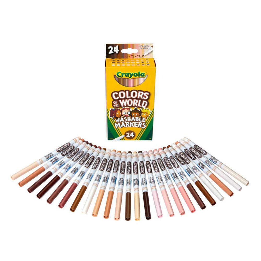 Crayola Colours Of The World Fineline Nontoxic Washable Markers For Kids 3+ (48 Pieces) — image 2