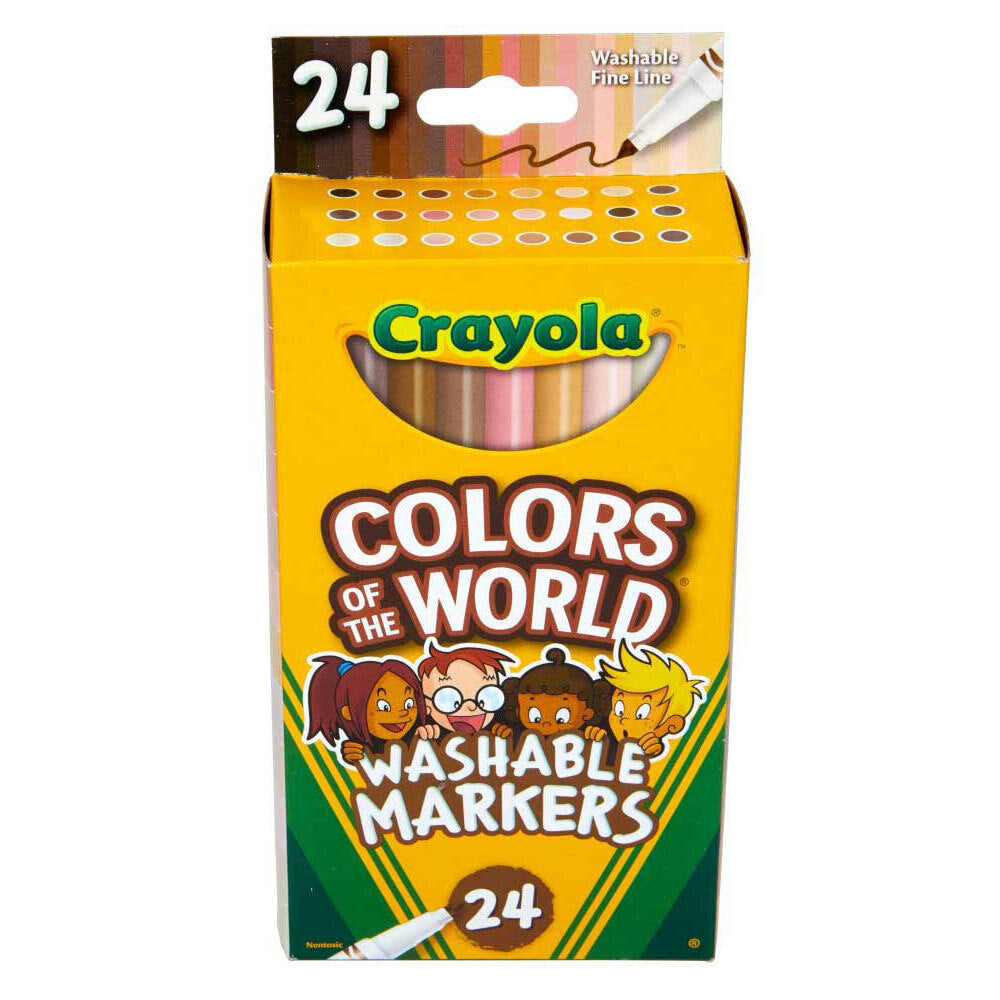 Crayola Colours Of The World Fineline Nontoxic Washable Markers For Kids 3+ (48 Pieces) — image 3