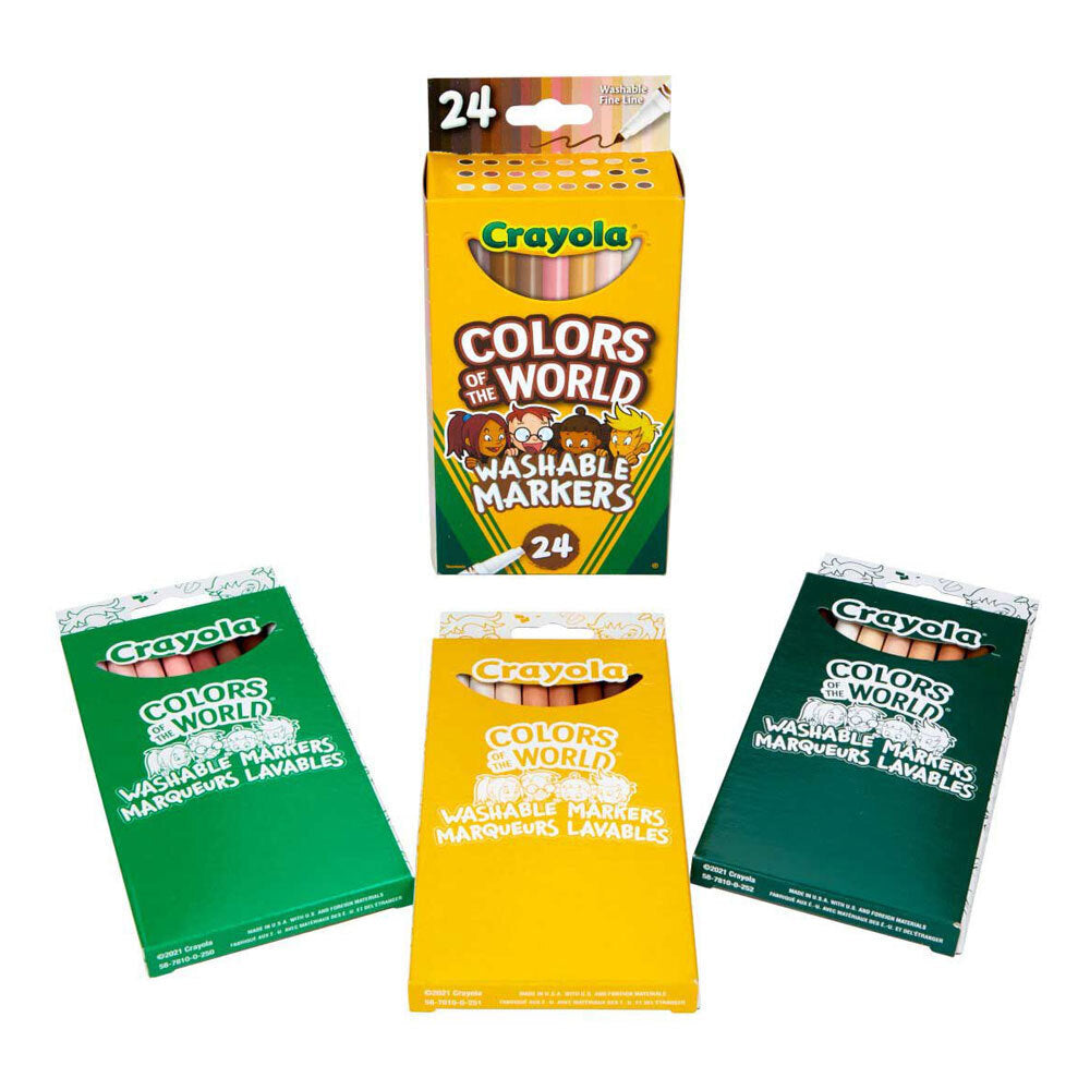 Crayola Colours Of The World Fineline Nontoxic Washable Markers For Kids 3+ (48 Pieces) — image 4