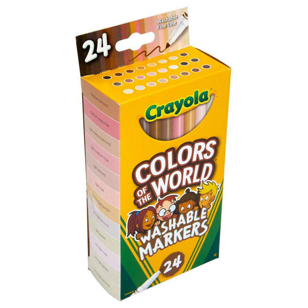 Crayola Colours Of The World Fineline Nontoxic Washable Markers For Kids 3+ (48 Pieces) — image 5