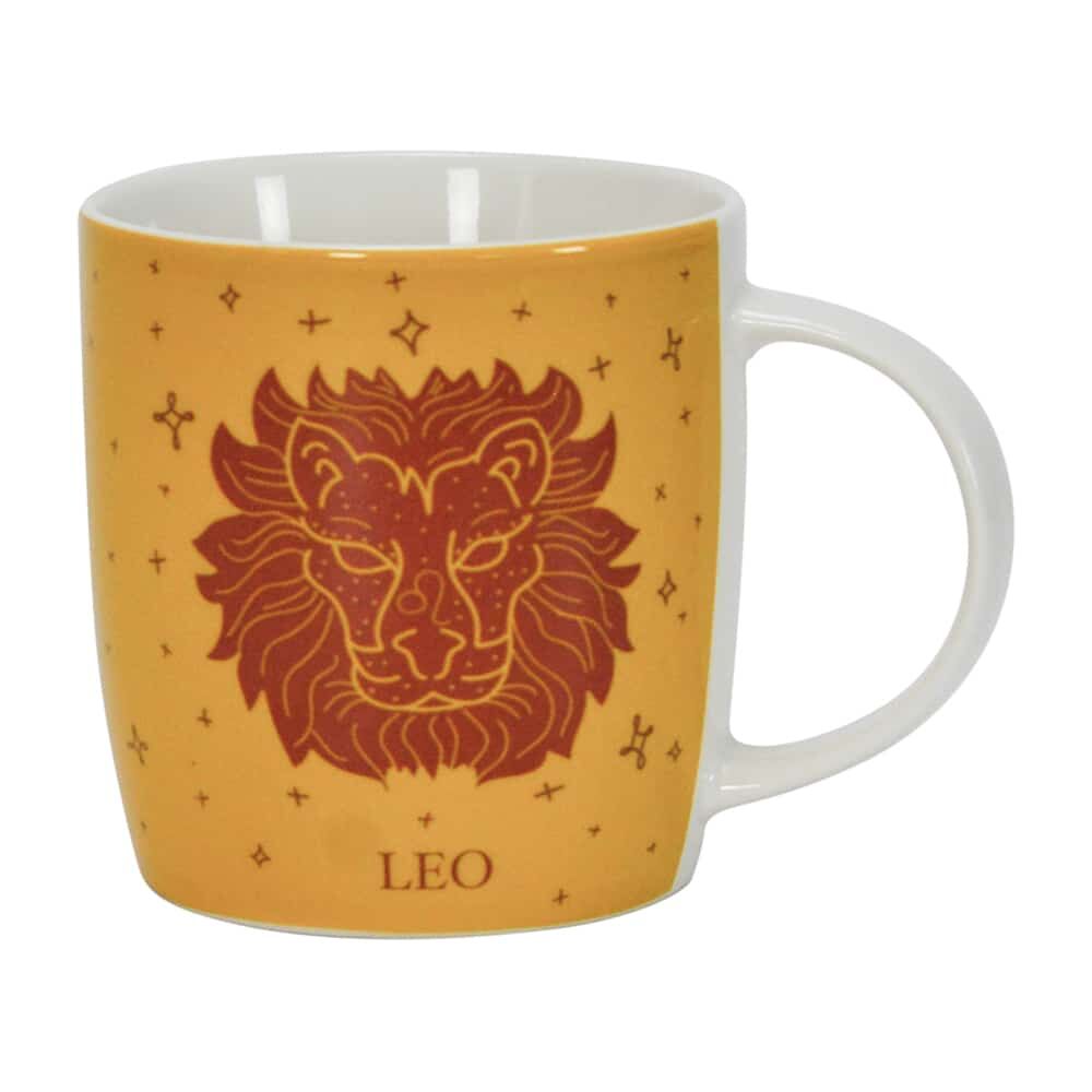 Annabel Trends Coffee Mug Zodiac Leo 350ml Milk/Tea Cup w/ Handle Yellow (2 Pack) — image 2