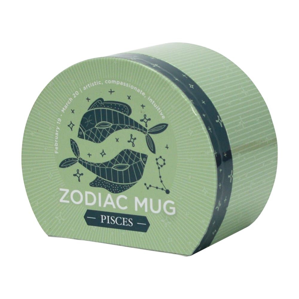 Annabel Trends Coffee Mug Zodiac Pisces 350ml Milk/Tea Cup w/ Handle Green (2 Pack) — image 2