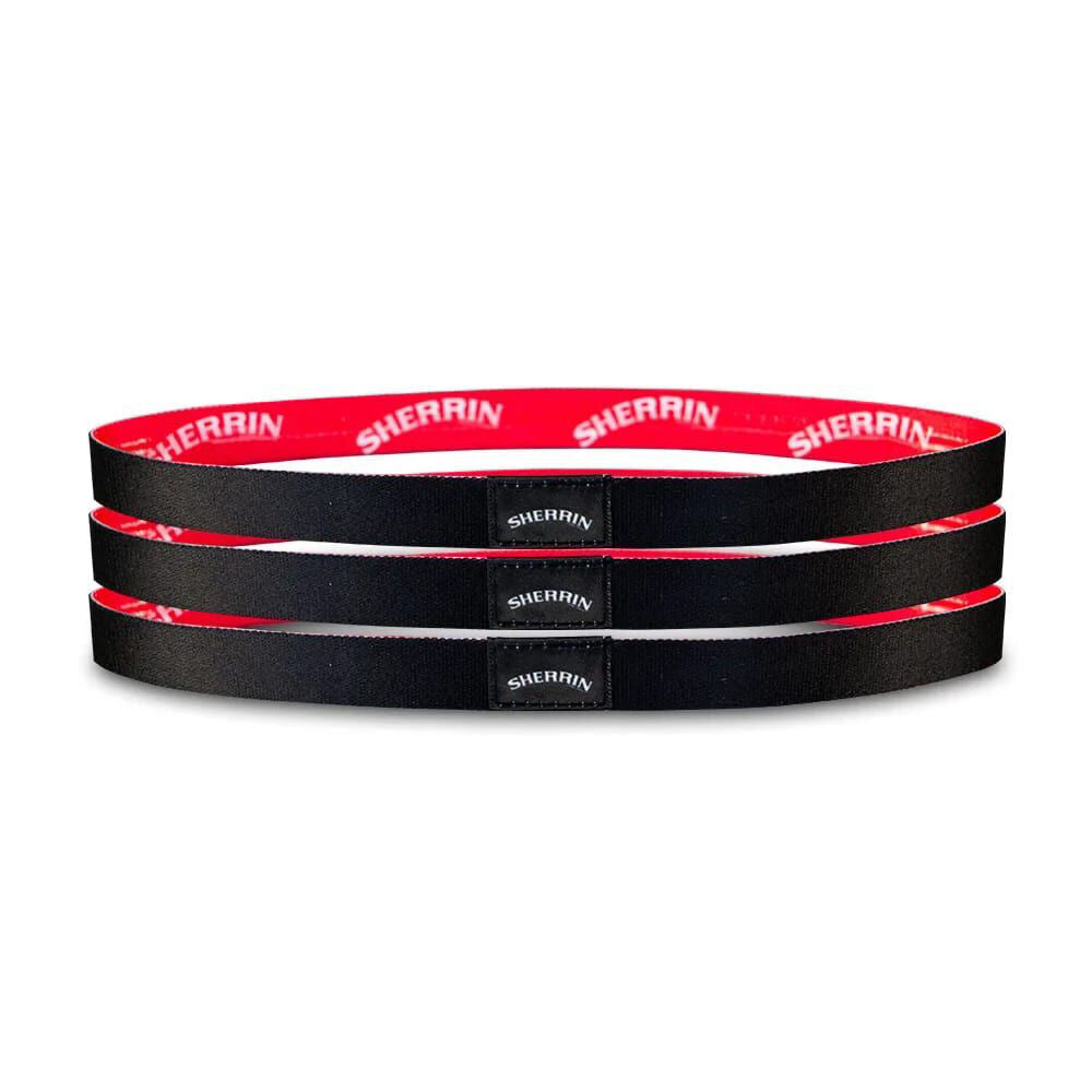 Sherrin Heathered Non-Slip Silicone Grip Hair Headbands Pack Black (3 Pieces)