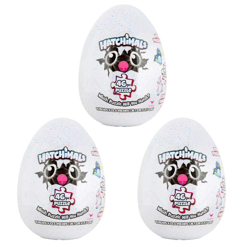 Hatchimals 46pc Assorted Hatchimals Egg Jigsaw Puzzle Educational/Learning Toy Kids 4y+ (3 Pack)