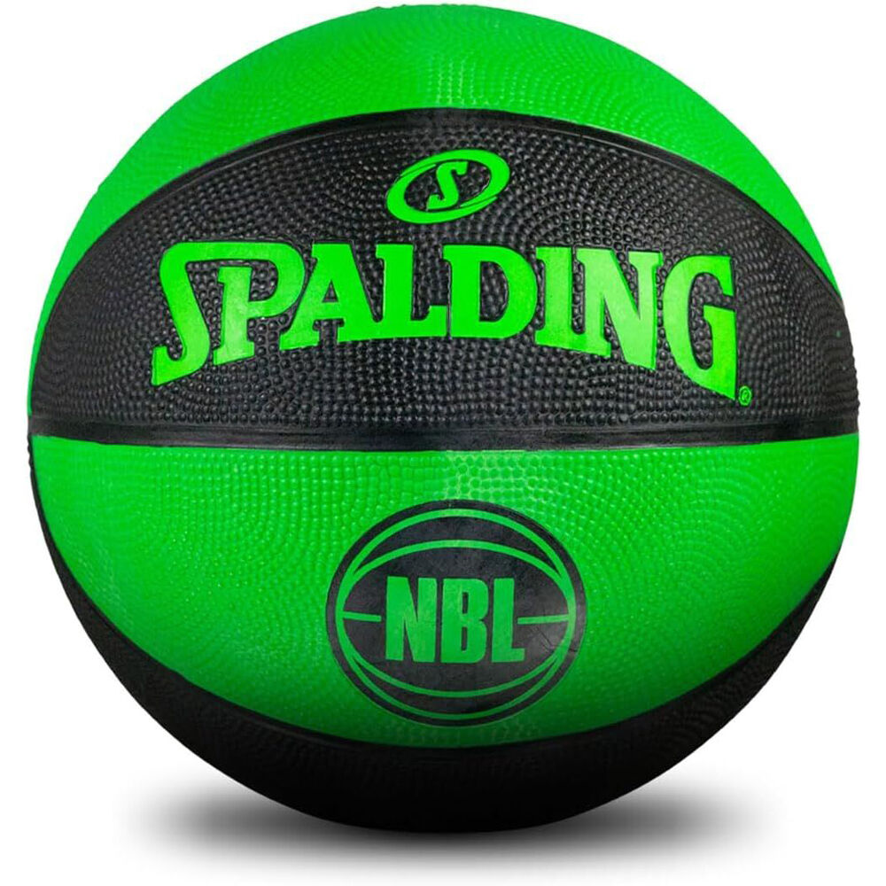 Spalding Size 5 Green/Black NBL Coloured Outdoor Play Rubber Basketball — image 2