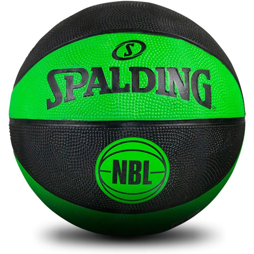 Spalding NBL Coloured Outdoor Play Rubber Basketball Size 6 Green/Black (2 Pack) — image 2