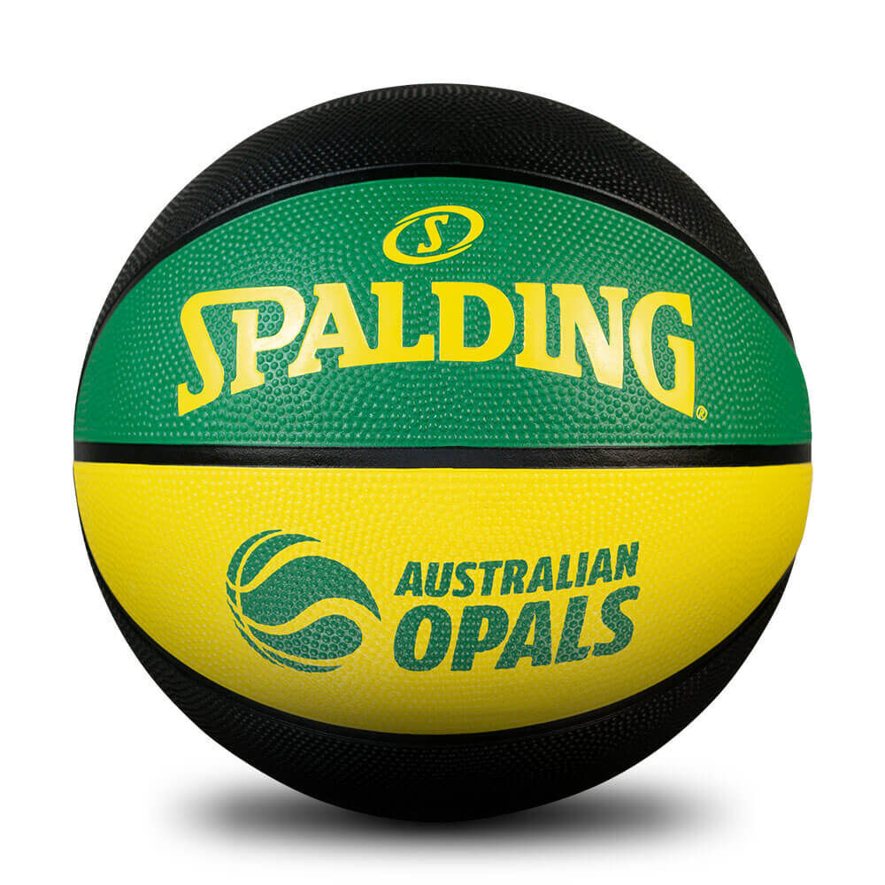 Spalding Australian Opals Outdoor Rubber Basketball Size 6 Yellow/Green (2 Pack) — image 2