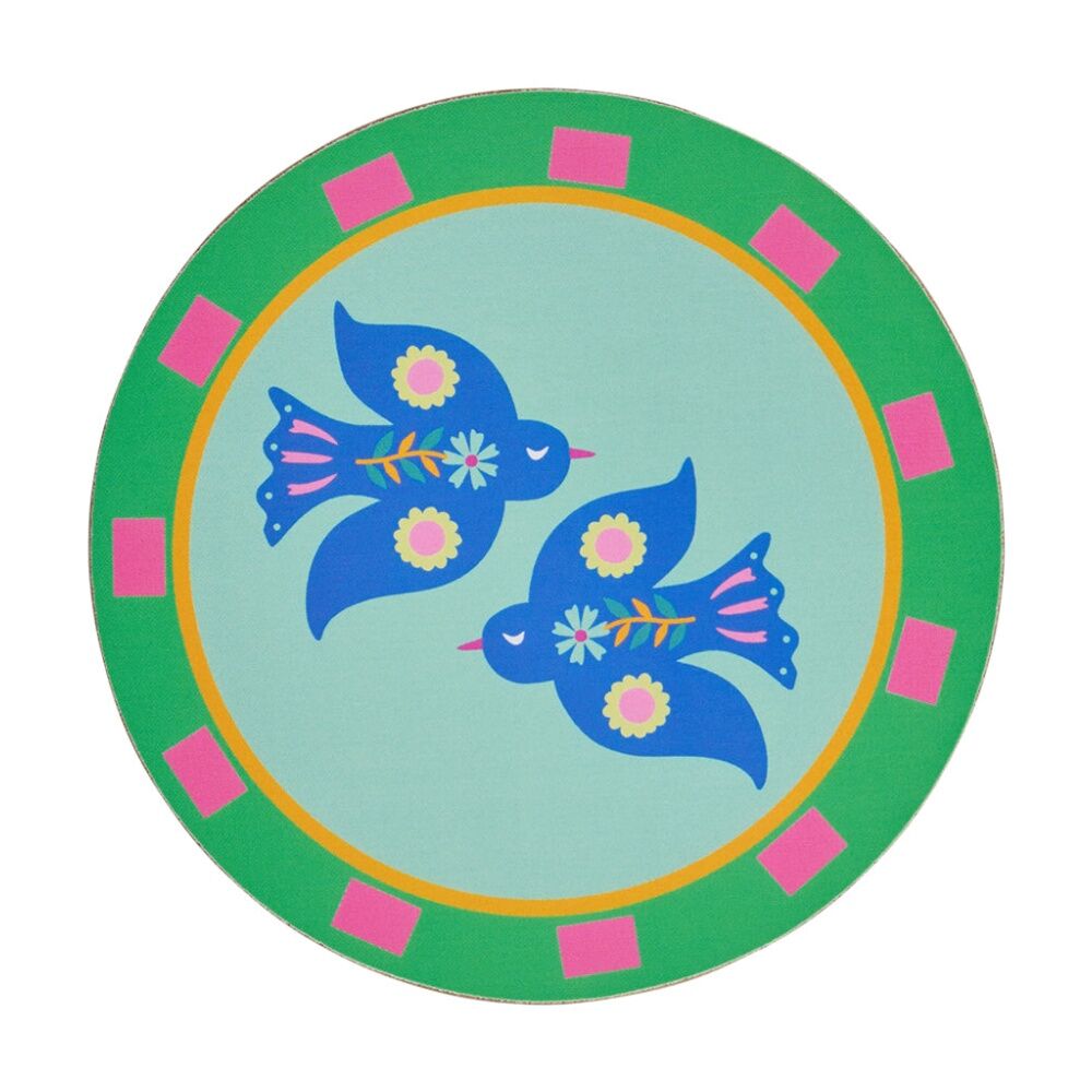 Annabel Trends Cork Backed Coasters Set w/ 6 Unique Designs 10cm Fiesta (6 Pieces) — image 3