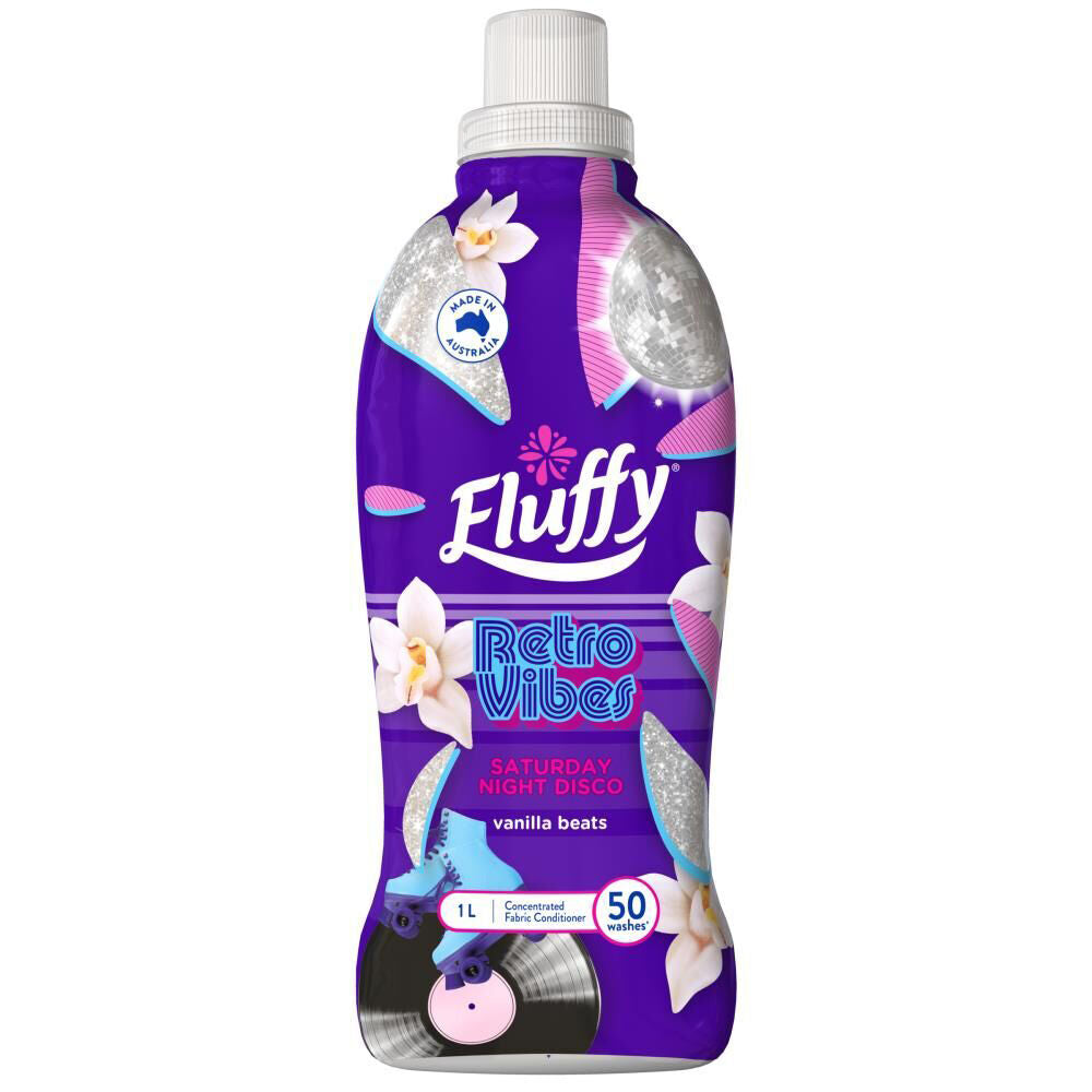 Fluffy 1L Vanilla Beats Concentrated Fabric Conditioner Retro Vibes