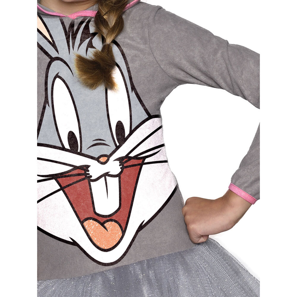 Rubies Bugs Bunny Looney Tunes Girls Hooded Fancy Dress Up Party Costume Size S — image 3