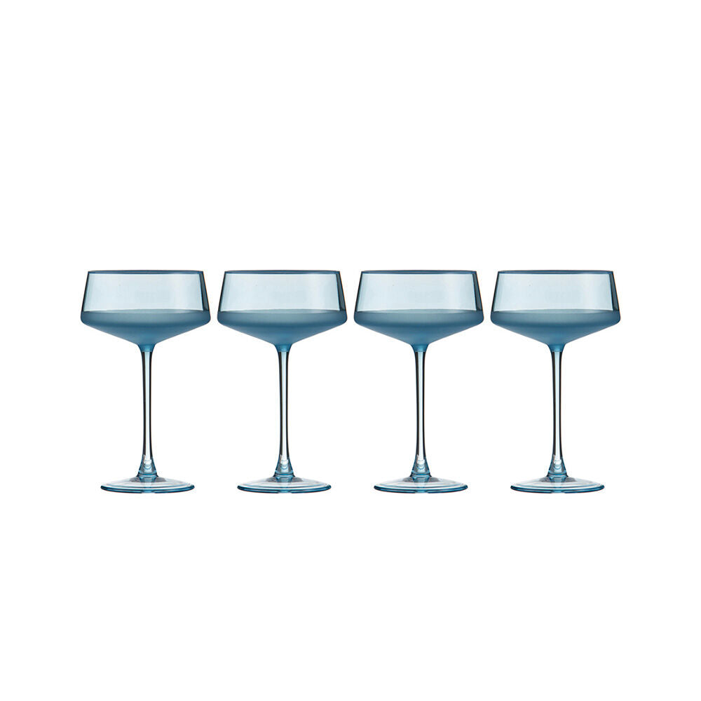 Ladelle Panama Cocktail Coupe Serving Glass Drinkware/Barware Ocean (4 Pieces)