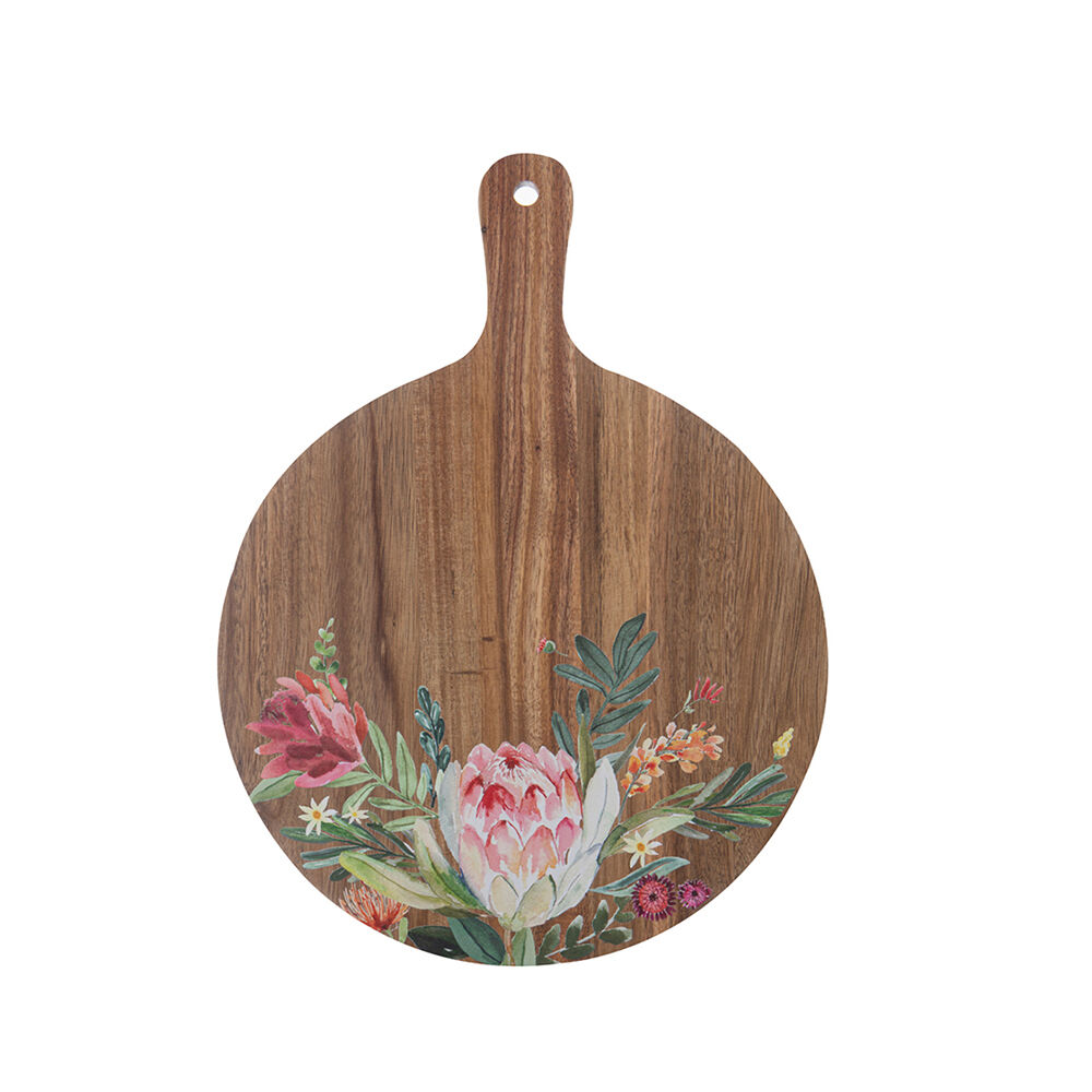 Ladelle Round Kitchen Serveware Brown Esperance Wooden Serving/Cutting Board