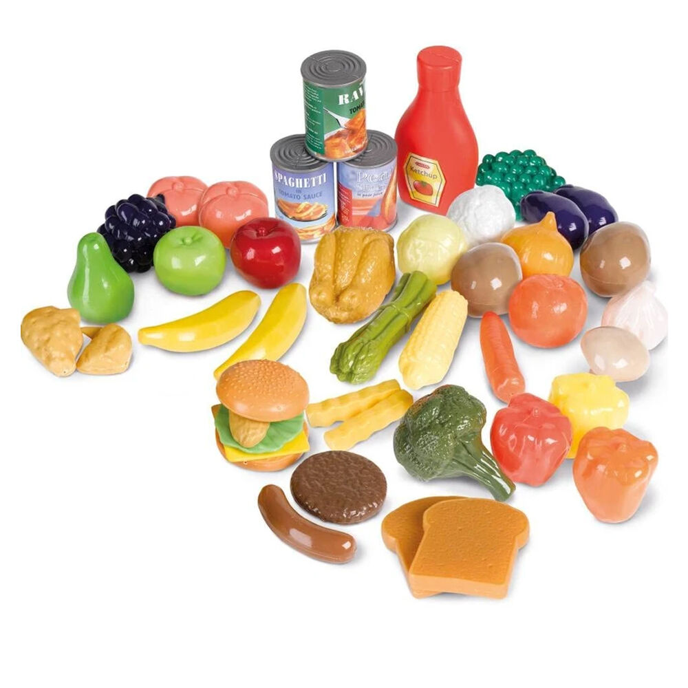 Casdon Play Food Set Pretend Kitchen Toy Groceries Kids Children 3y+ (40 Pieces)