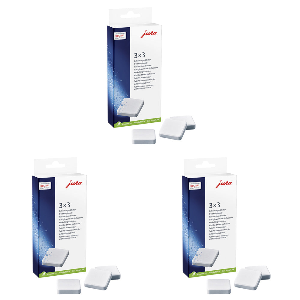 Jura 9pc Jura Espresso/Coffee Machine Descaling And Protection Cleaning Tablets (3 Pack)