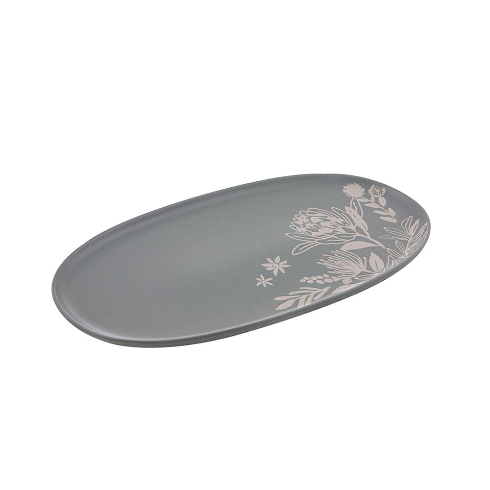 Ladelle Large Reusable Green Esperance Ceramic Oval Serving Platter/Tray