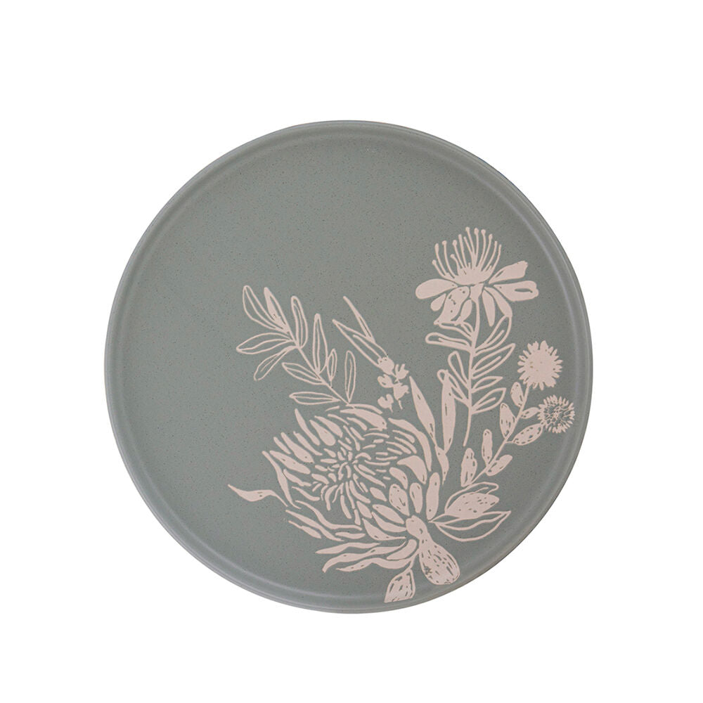 Ladelle Round Reusable Food Tray Green Esperance Ceramic Serving Platter — image 2