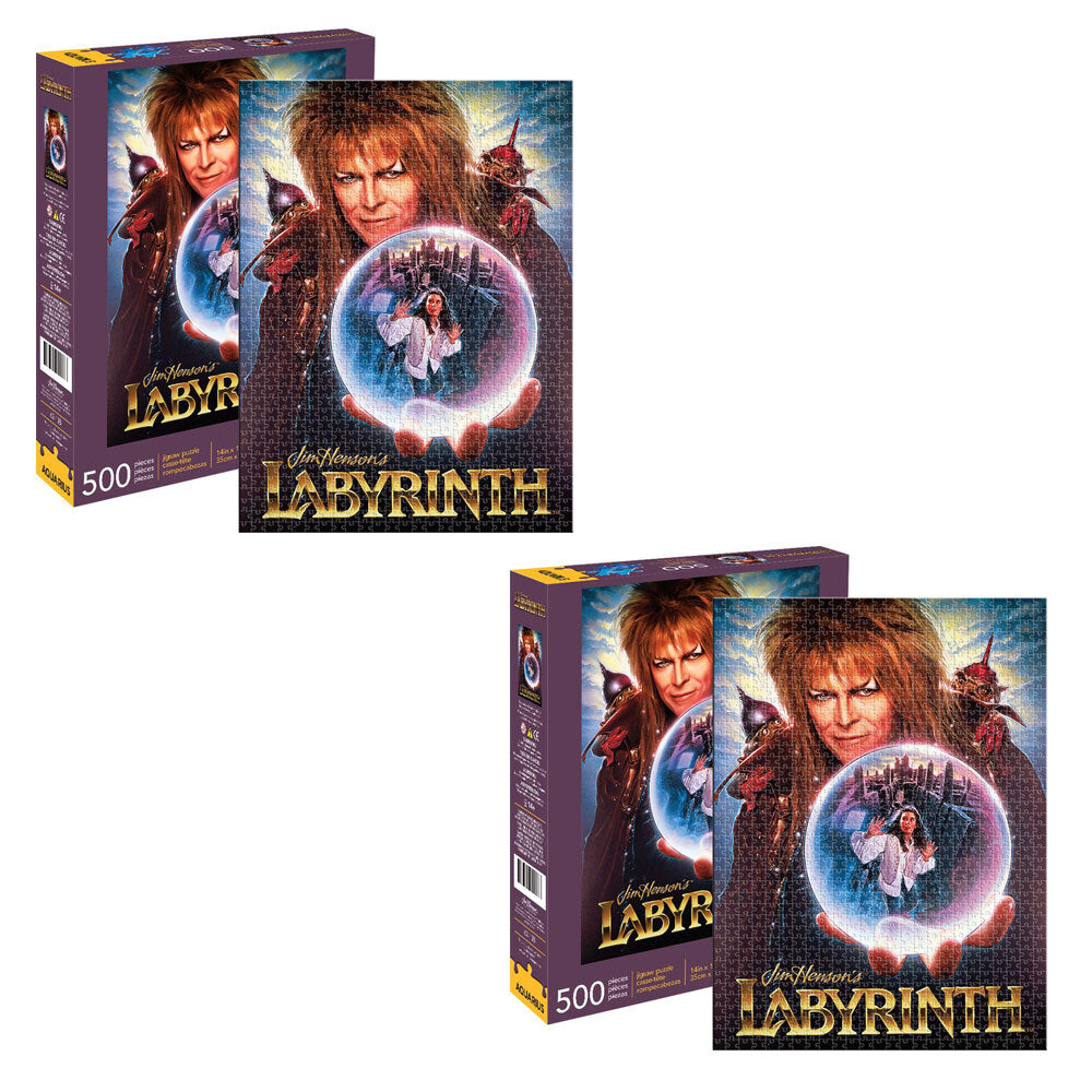 Aquarius Jim Henson's Labyrinth 500pc Jigsaw Puzzle Kids/Teen/Adult 14y+ Toys (2 Pack)