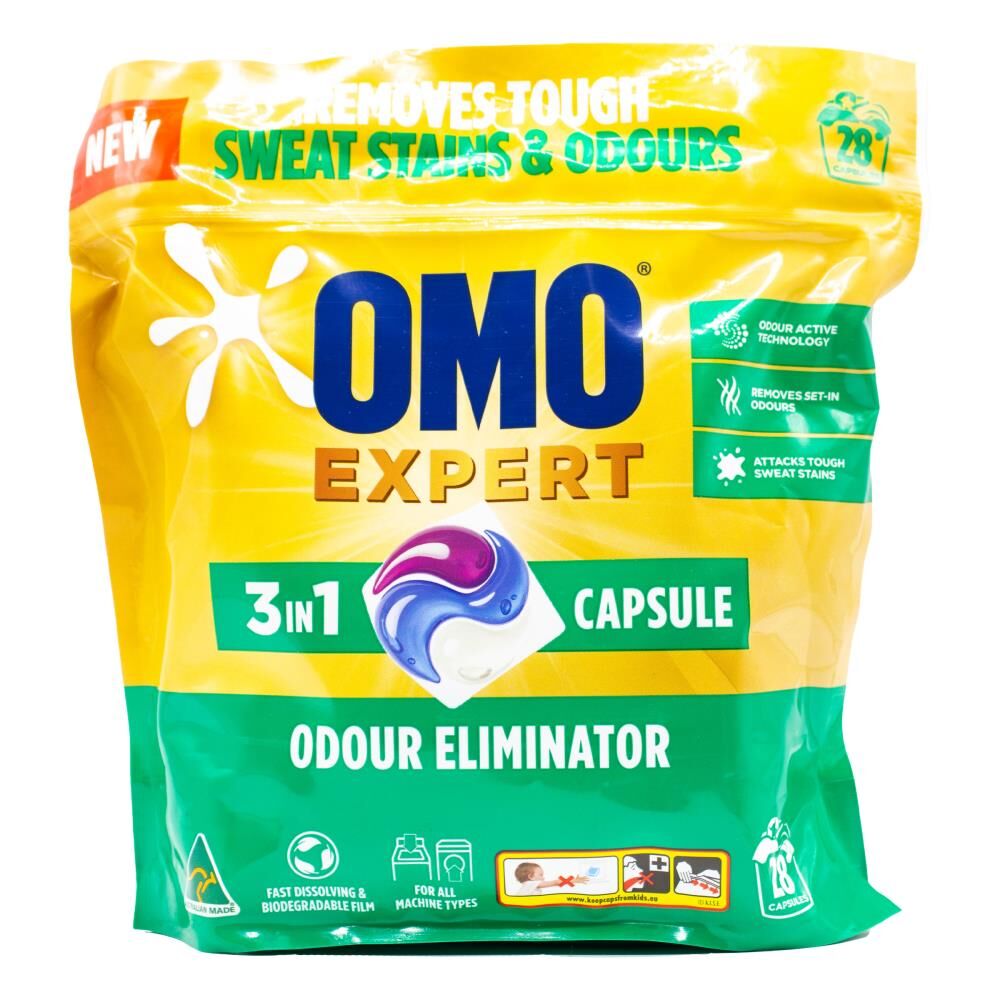 Omo Expert Odour Eliminator 3 In 1 Laundry Detergent Capsules Pods (84 Pieces) — image 2