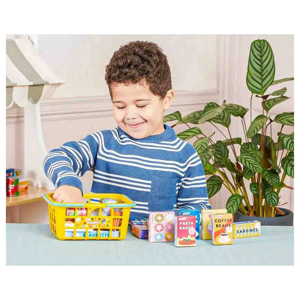 Casdon Kids Pretend Grocery Playset Role-play Toy Shopping Basket Play Food — image 4