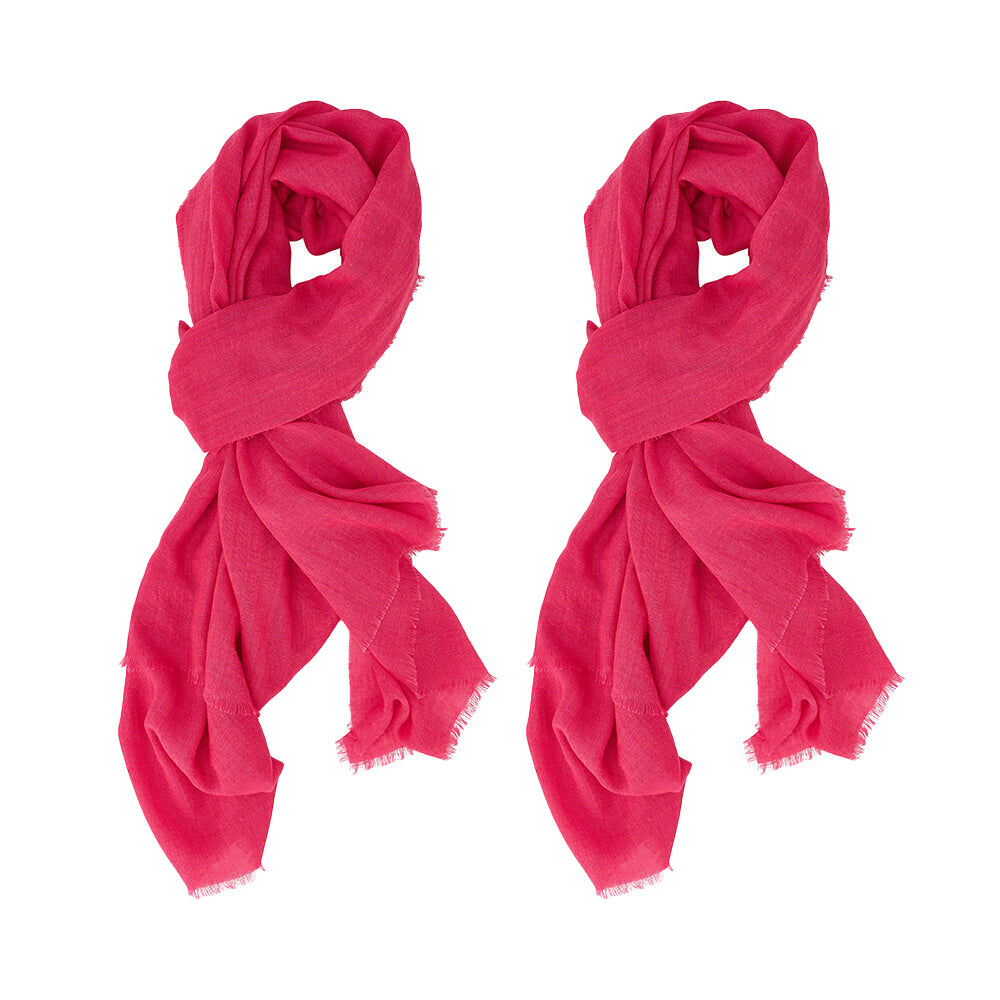 Annabel Trends Travel Wrap Women's Fashion Scarf/Shawl Sarong 180x94cm Pink (2 Pack)