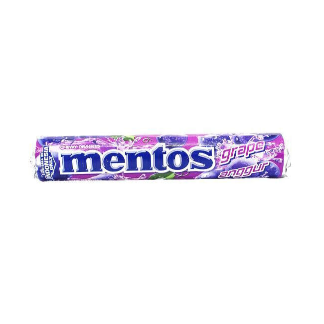 Mentos Grapes Candy Roll Lollies 29g Chewy Dragees Confectionery (14 Pieces) — image 2