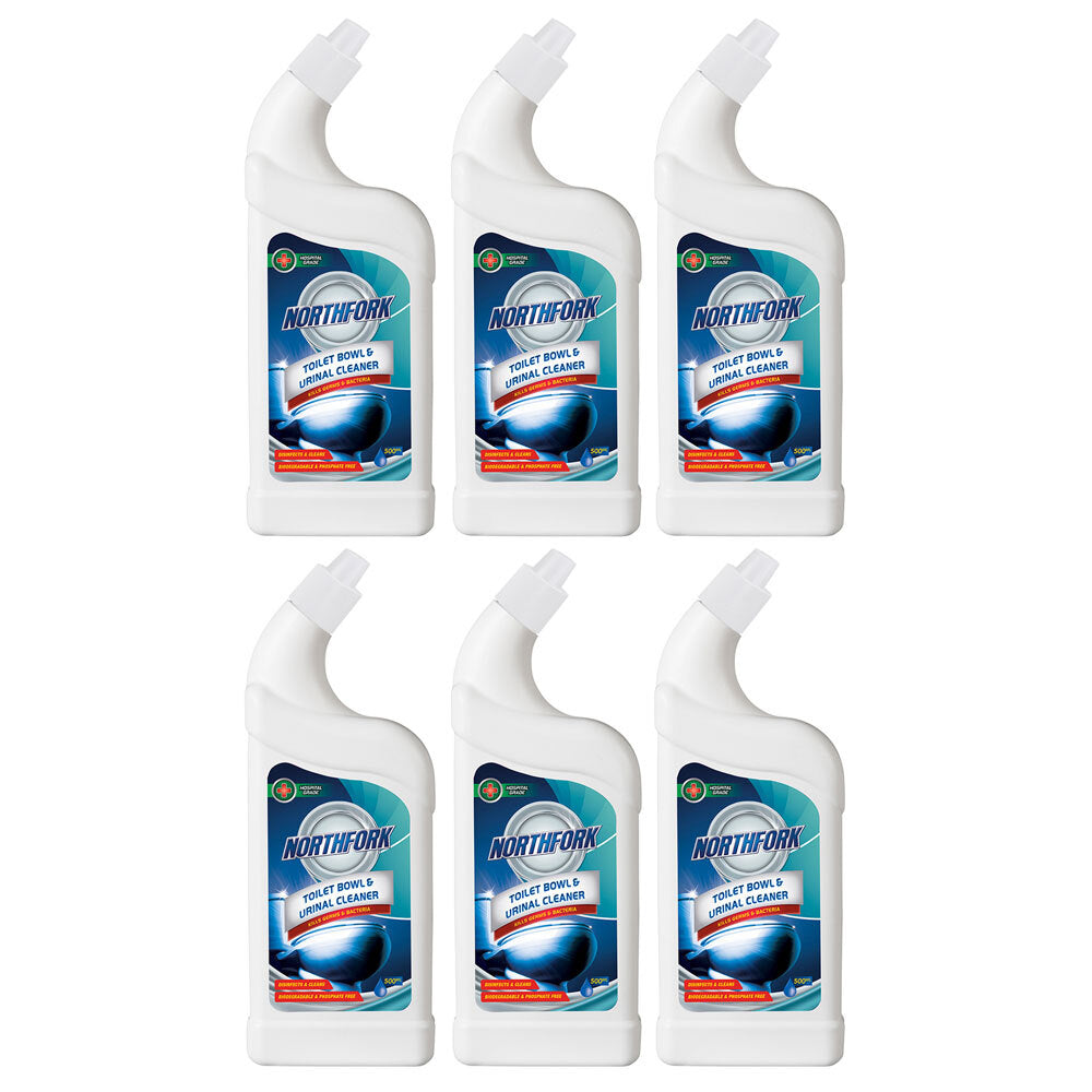 Northfork 500ml Bathroom Toilet Bowl/Urinal Sanitiser/Disinfectant Cleaner (6 Pack)