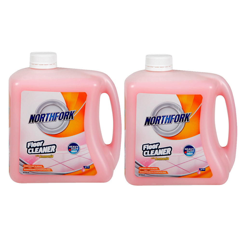 Northfork 2L Floor/Tiles Cleaning/Cleaner Dirt/Grease Remover w/ Ammonia (2 Pack)