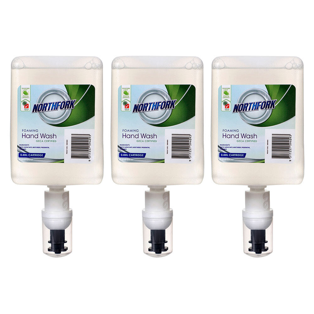 Northfork Geca 1L Foaming Hand Wash Skin Care Foam Refill for Soap Dispenser (3 Pack)
