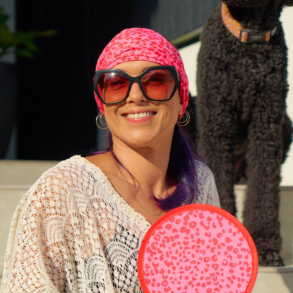 Annabel Trends One Size Cheetah Spot Pink Happywrap Headband Head Accessory — image 5