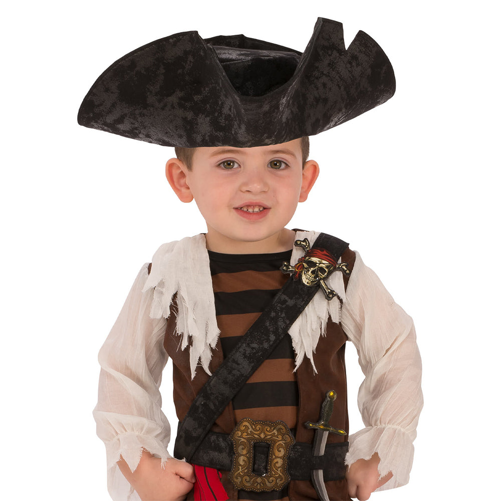 Rubies Pirate Matey Dress Up Kids/Child Halloween Party Costume w/ Tricorn Hat Size M — image 3