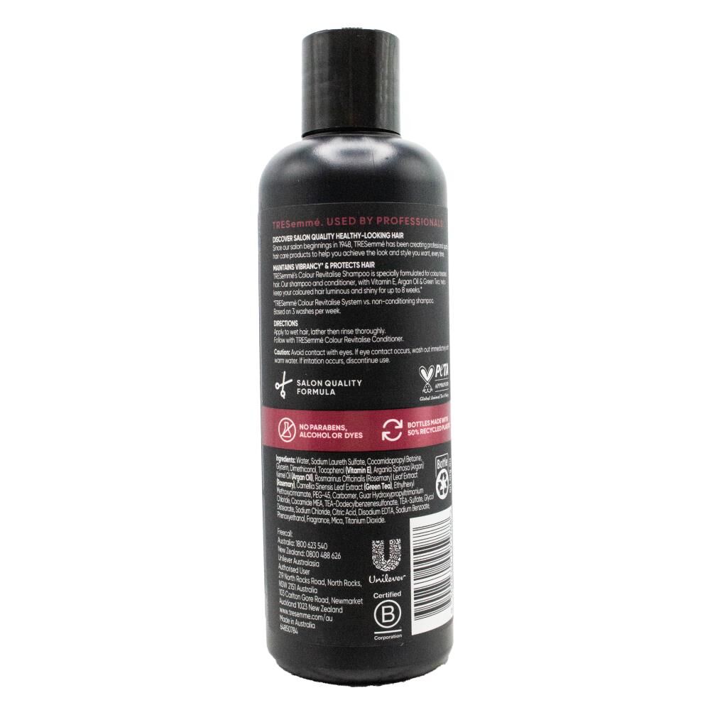 TRESemme 350ml Hair Shampoo Colour Revitalise w/Argan Oil & Green Tea — image 2