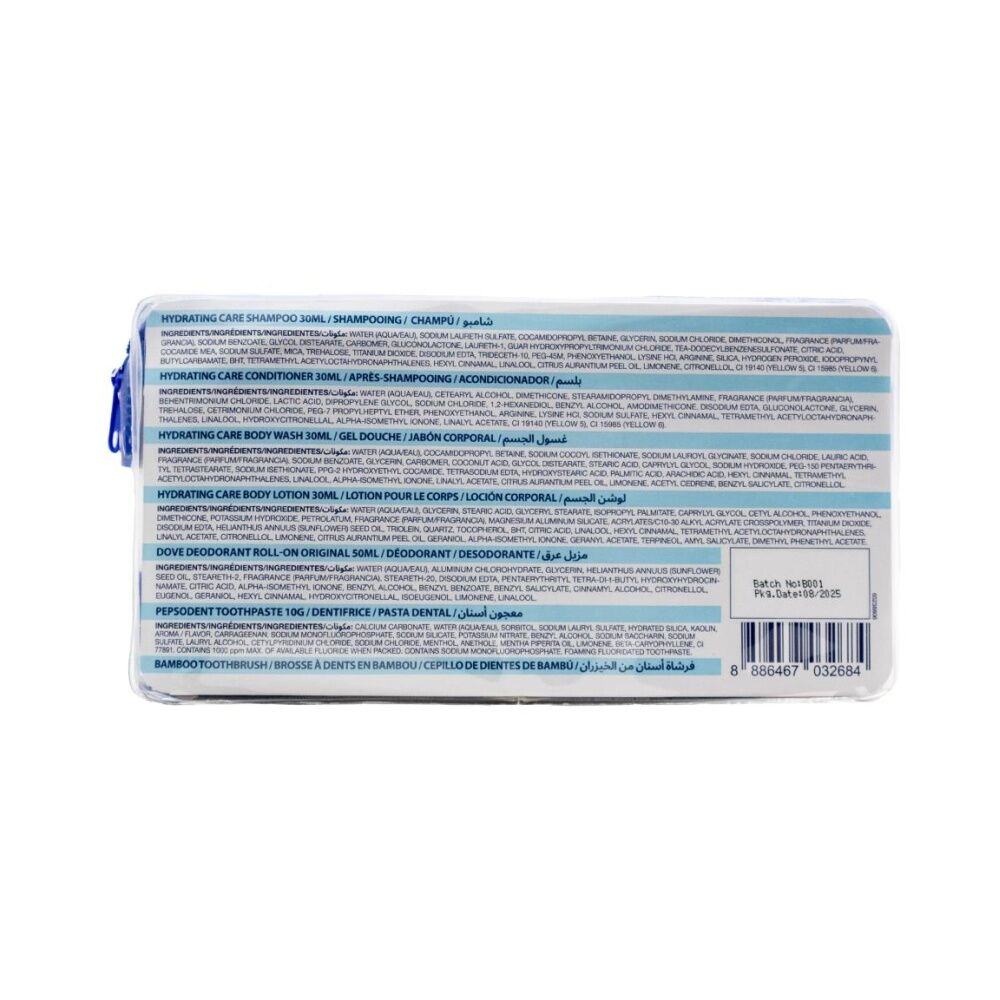Dove 4PK Hydrating Care Essential Travel Toiletry Kit Carry-On Friendly 30ml — image 3