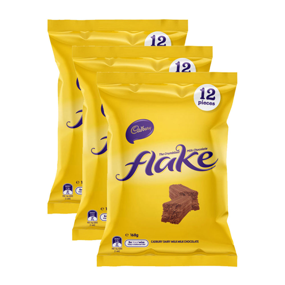 Cadbury 168g Dairy Milk Chocolate Flake Sharepack Choco Sweet Snack Treats (36 Pieces)