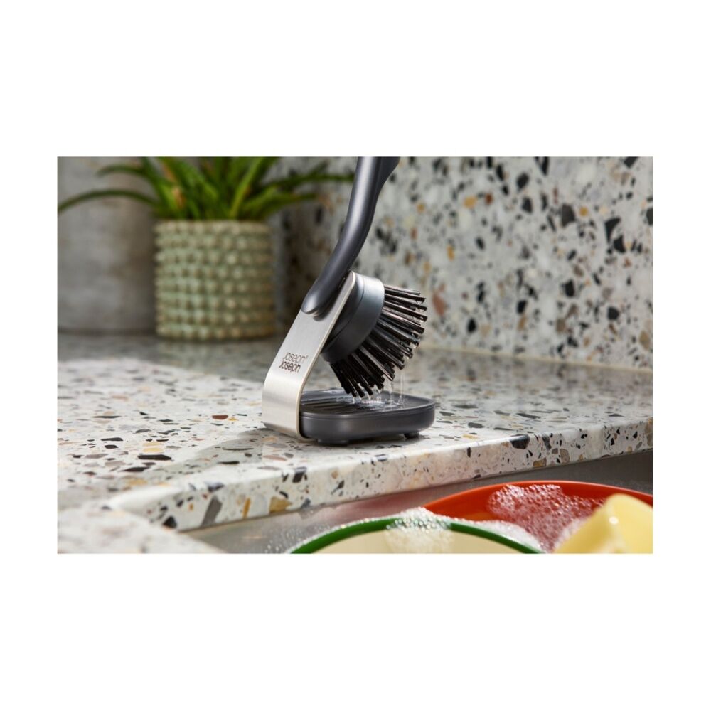 Joseph Joseph SinkTech Kitchen Dish Brush With Steel Stand Stain-Resistant Graphite — image 10