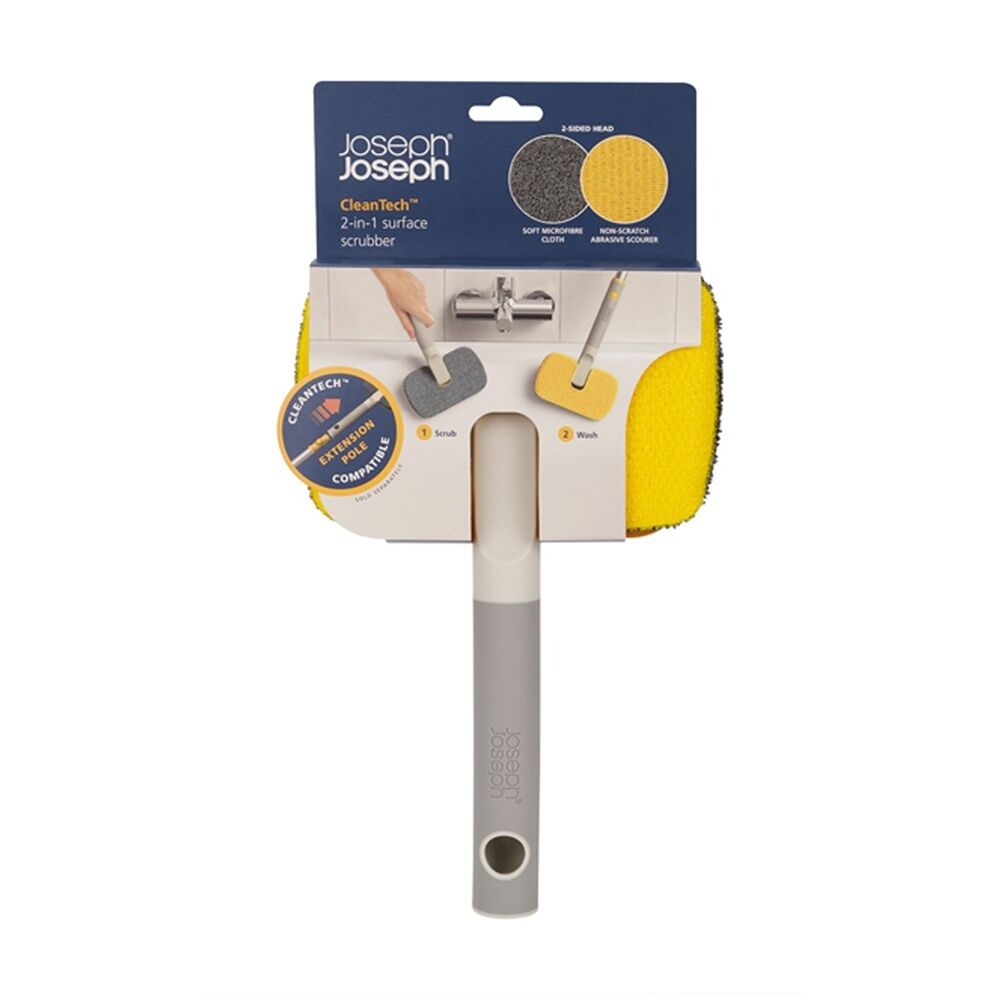 Joseph Joseph CleanTech Surface Scrubber 2-in-1 Dual-Sided Compatible With Extension Pole