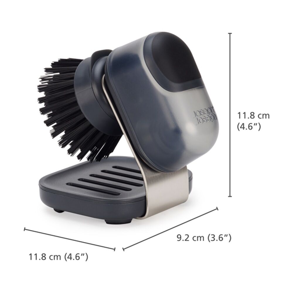 Joseph Joseph SinkTech Soap Dispenser Palm Brush With Stand Refillable Soap Graphite — image 4